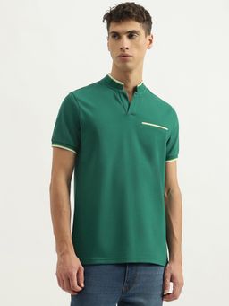 United Colors of Benetton - Green Regular Fit Johny Collar Solid Polo T-Shirt