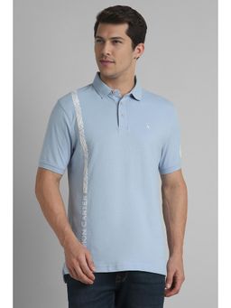 Simon Carter - Blue Printed Polo T-Shirt