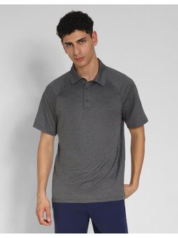 American Eagle - Men Grey 24-7 Training Collar Neck Polo T-Shirt