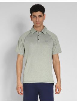 American Eagle - Men Green 24-7 Training Collar Neck Polo T-Shirt