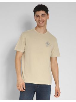 American Eagle - Men Beige Graphic T-Shirt