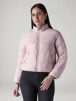 Levi's - Women Pink Nylon Full Sleeves Reversible Jacket