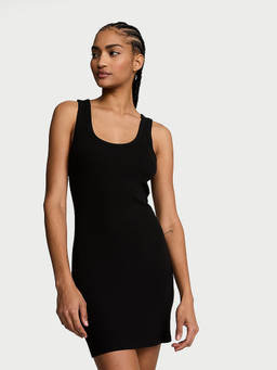 Victoria's Secret - Women Black Polyester Sleeveless Dress