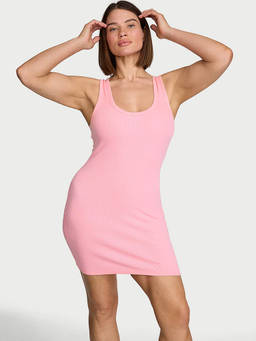 Victoria's Secret - Women Pink Polyester Sleeveless Dress