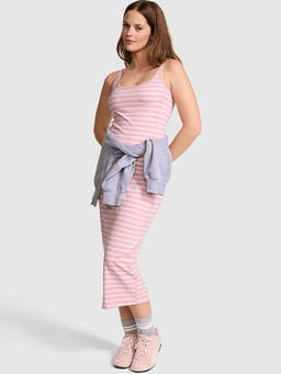 Victoria's Secret - Women Pink Viscose Blend Sleeveless Dress
