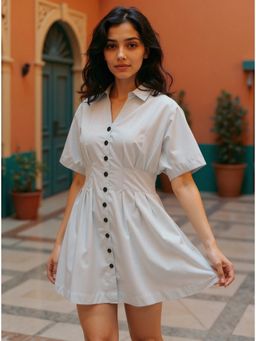 Cove and Lane - Light Grey Cotton Dress