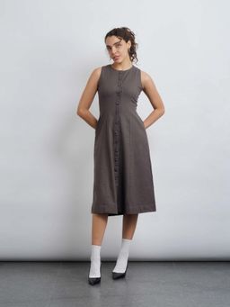 Cove and Lane - Grey Nina Linen Dress