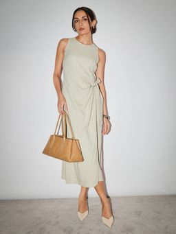 Cove and Lane - Sage Green Sandy Linen Dress