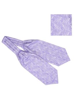 The Tie Hub - Paisley Purple Microfiber Cravat and Pocket Square Combo