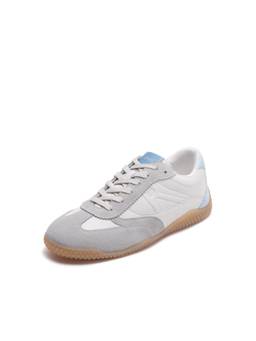 Rare Rabbit - Blaze Men Light Off White Colour Blocked Lace-Up Sneakers
