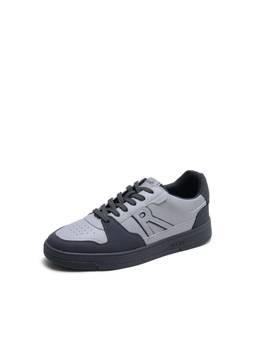 Rare Rabbit - Jon Men Grey Colour Blocked Lace-Up Casual Sneakers