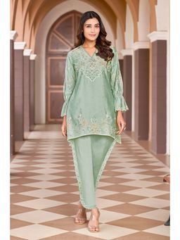 Autumnlane - Ayat Minty Embroidery Co-Ord (Set of 2)