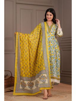 Autumnlane - Jayti Amber Cotton Kurta with Pant & Dupatta (Set of 3)