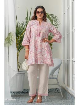 Autumnlane - Tashvika Raspberry Cotton Kurti & Pant (Set of 2)