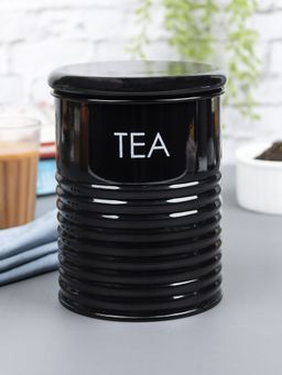 Voncasa - Tea Jar with Lid - (Black, 900ml)