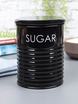 Voncasa - Sugar Jar with Lid - (Black, 900ml)