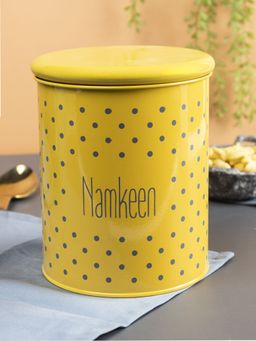 Voncasa - Namkeen Jar with Lid - (Yellow, 1700ml)