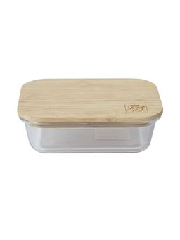 Voncasa - Borosilicate Glass Food Storage Container with Bamboo Lid - 1004ml