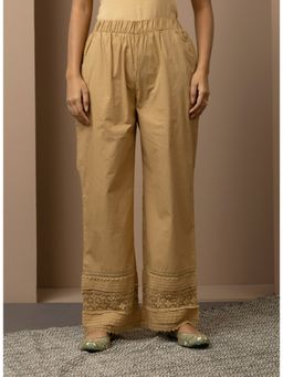 Lakshita - Brown Straight-Fit Palazzo