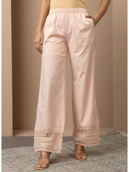 Lakshita - Pink Palazzos with Shimmery Details At The Hems