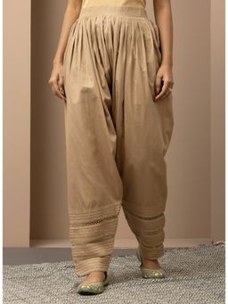 Lakshita - Gold Salwar with Bottom Hem and Lace Work