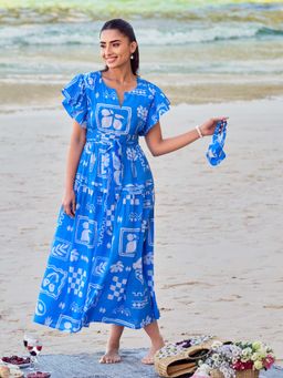 All Eyes On You - AEOY Blue Mirage Maxi Dress (1N)