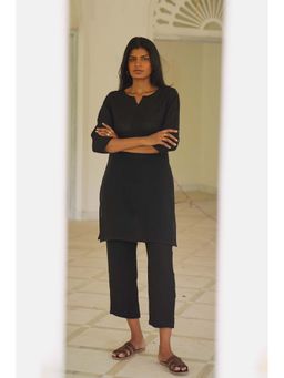 Taru Jaipur - Rumi Linen Co-Ord Set - Black