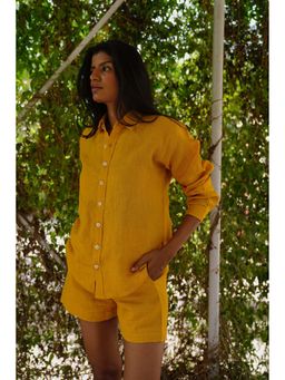 Taru Jaipur - Harper Linen Co-Ord Set - Mustard