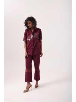 September Spring - Wine Whale Co-Ord Set - Burgundy