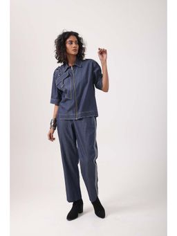 September Spring - Dark Denim Anchor Co-Ord Set - Navy Blue