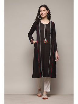 Biba - Woven Black Kurta