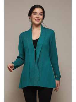 Biba - Woven Teal Sweater