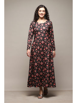 Biba - Printed Black Dress