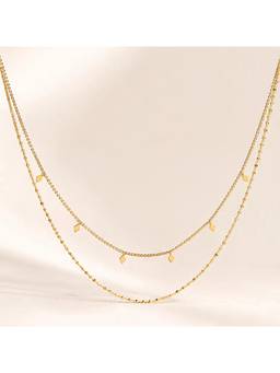 Nam Jewels - Petal Play Necklace - Thick 18K Gold-Plated , Gold