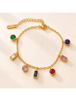 Nam Jewels - Carnival Bracelet -Thick 18K Gold-Plated , Multi-Colour