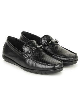 BRITMEN - Men Handcrafted Genuine Leather Black Loafers