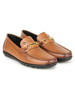 BRITMEN - Men Handcrafted Genuine Leather Tan Loafers
