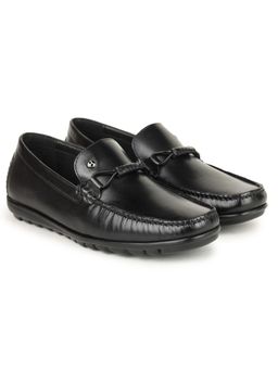 BRITMEN - Men Handcrafted Genuine Leather Black Loafers