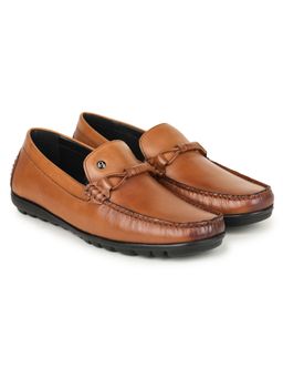 BRITMEN - Men Handcrafted Genuine Leather Tan Loafers