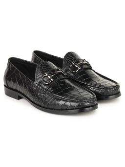 BRITMEN - Men Handcrafted Genuine Leather Black Loafers