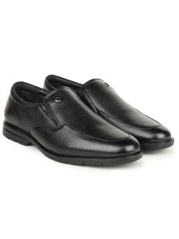 BRITMEN - Men Handcrafted Genuine Leather Black Loafers