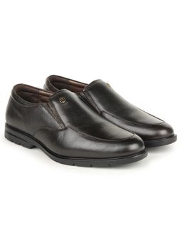 BRITMEN - Men Handcrafted Genuine Leather Brown Loafers