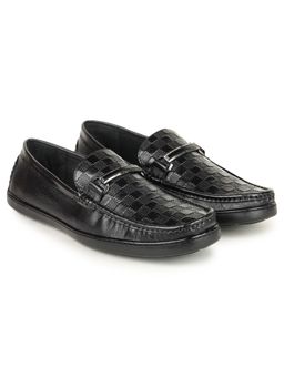 BRITMEN - Men Handcrafted Genuine Leather Black Loafers