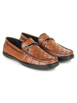 BRITMEN - Men Handcrafted Genuine Leather Tan Loafers