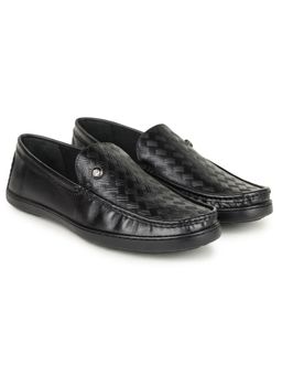 BRITMEN - Men Handcrafted Genuine Leather Black Loafers