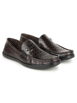 BRITMEN - Men Handcrafted Genuine Leather Brown Loafers