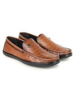 BRITMEN - Men Handcrafted Genuine Leather Tan Loafers