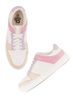 Carlton London - Women Pink Colorblock Sneakers