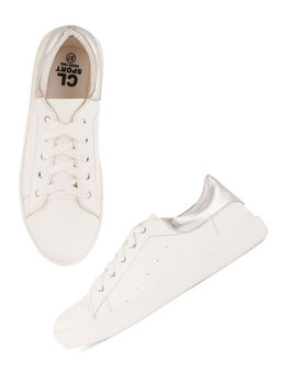 Carlton London - Women Silver Solid Plain Sneakers