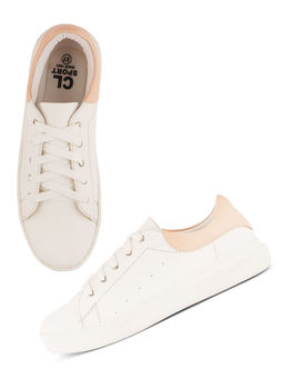 Carlton London - Women Beige Solid Plain Sneakers